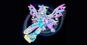 Serotines Art's Celestial and Iridescent Post-Human Characters